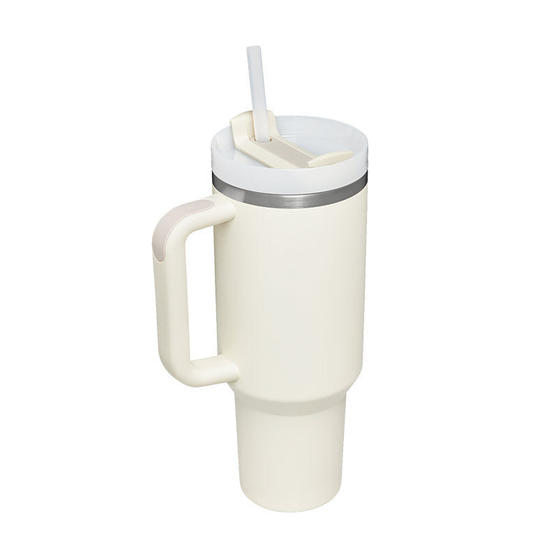 ChillMate isolerende beker met handvat en rietje