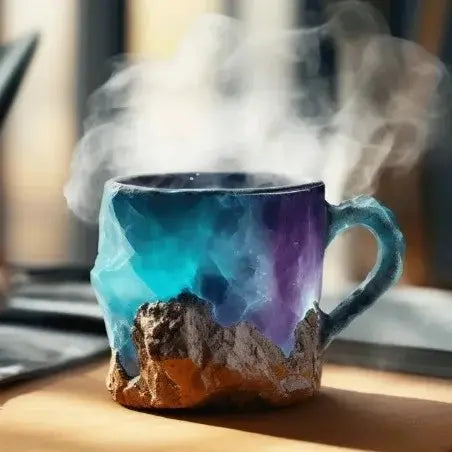 AuraStone handgemaakte koffiekop van mineraalsteen