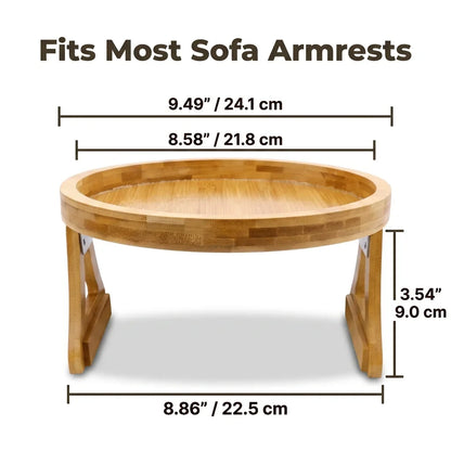 FlexTray flexibele massief houten armleuningtafel
