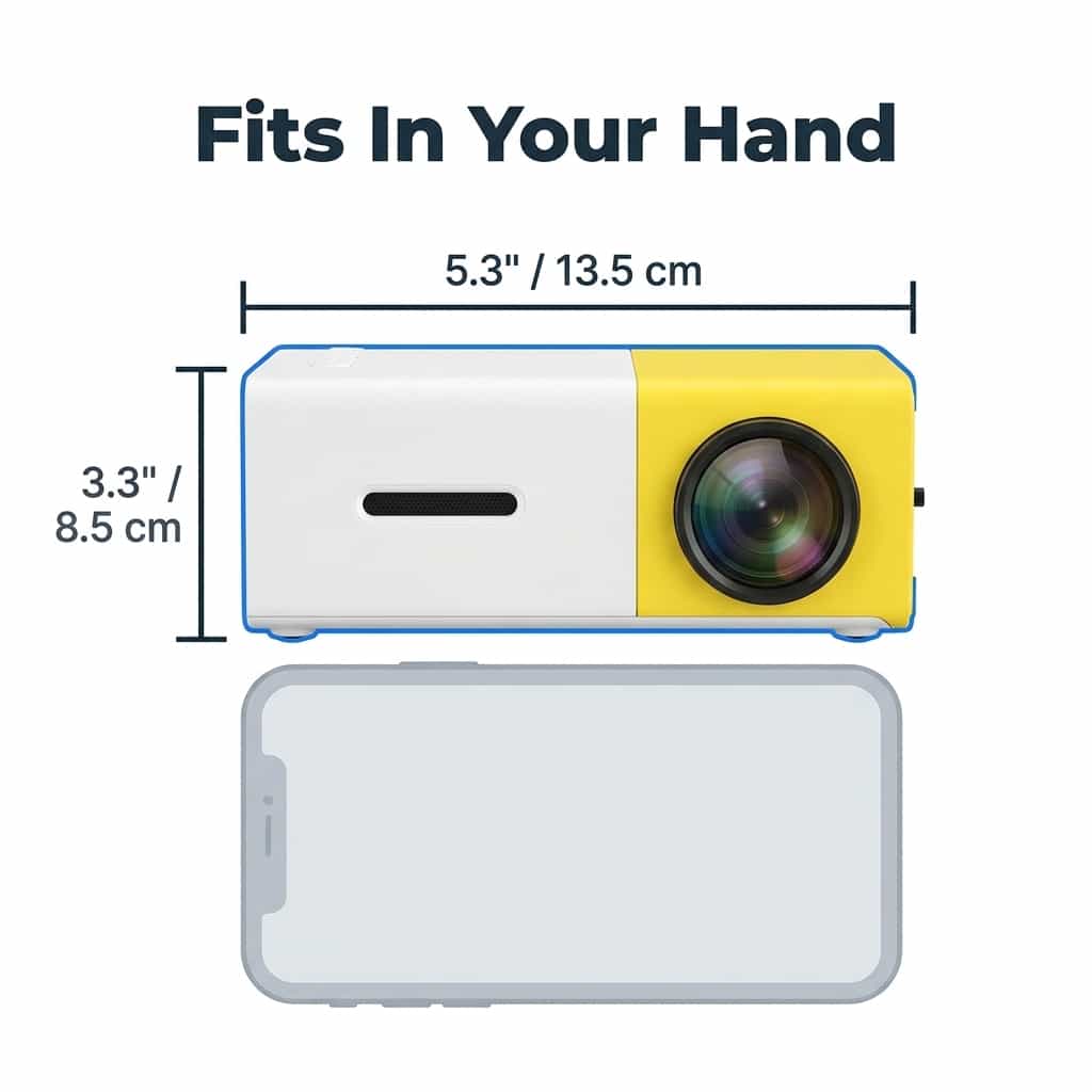 Castivaro draagbare mini projector