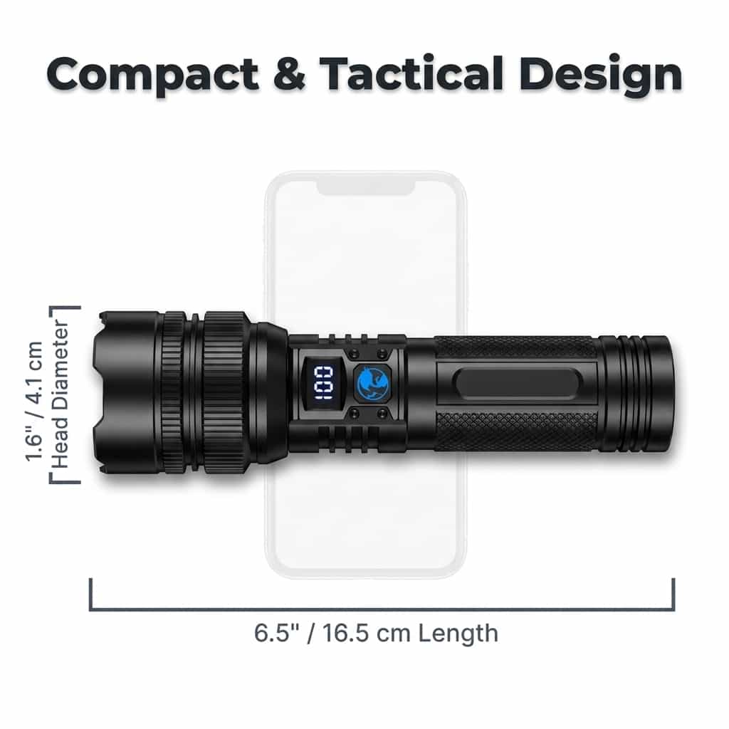 BrightMax oplaadbare zoom led-zaklamp