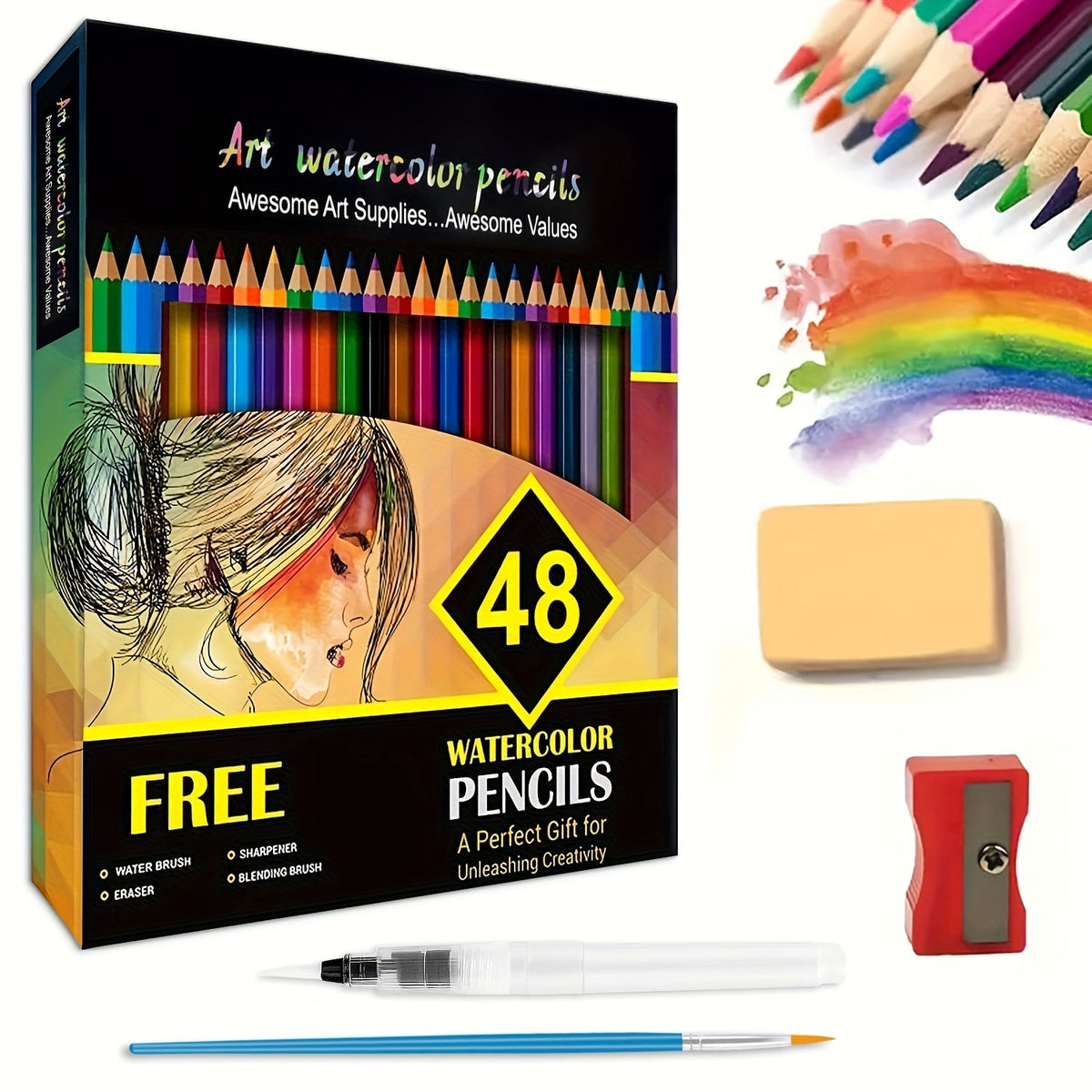 AquarelPro waterverf kleurpotloden set