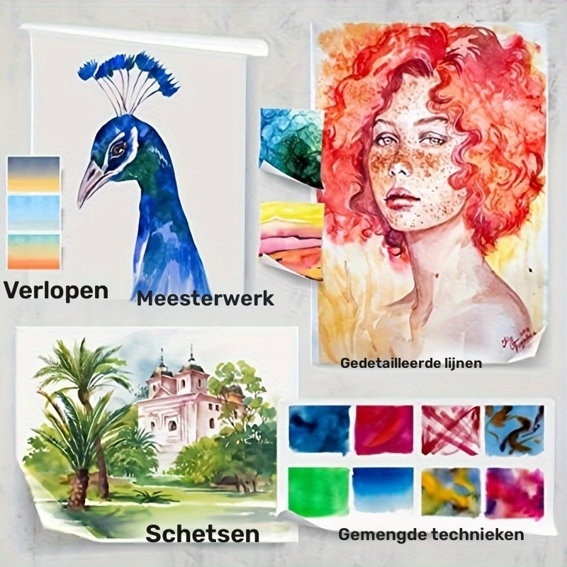 AquarelPro waterverf kleurpotloden set