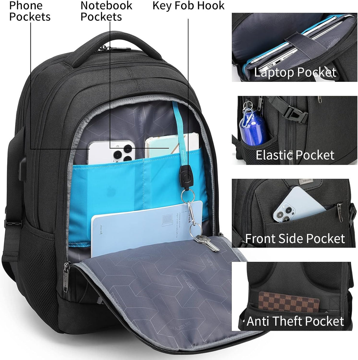 Waterdichte Reis Laptoprugzak met USB-poort