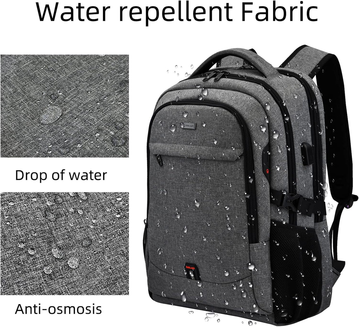 Waterdichte Reis Laptoprugzak met USB-poort