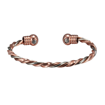 Gedraaide koperen magnetische armband