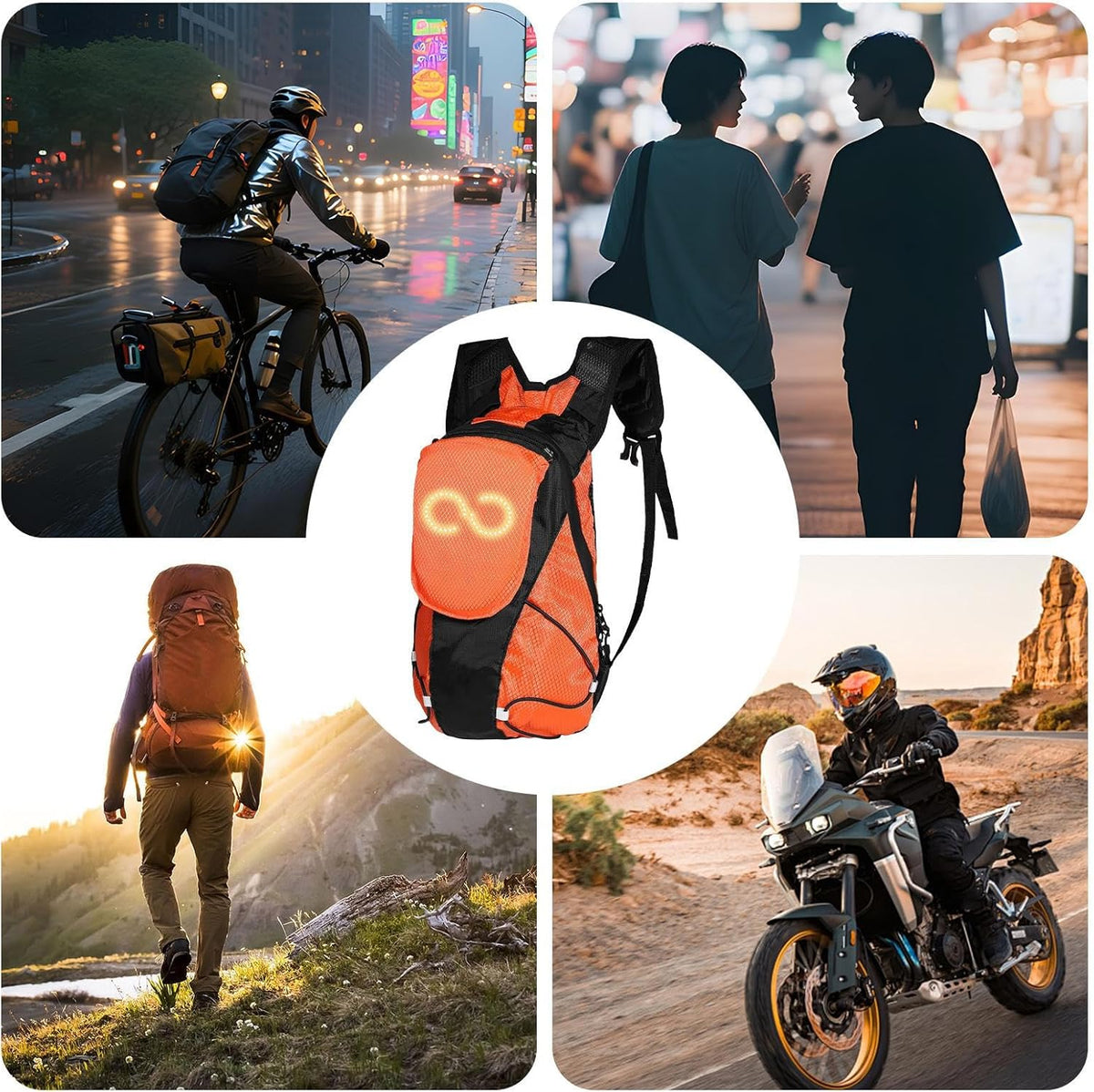 Lumaro LED motorfietsrugzak