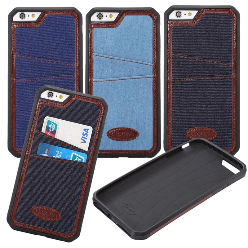 iPhone 6 Plus / 6S Plus Denim Jeans Back Cover Hoesje
