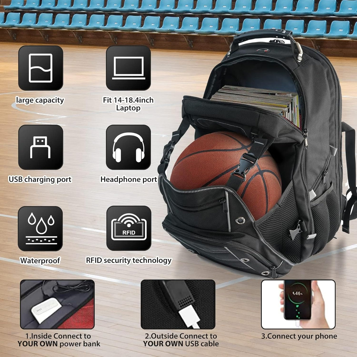 55L Reis laptop rugzak