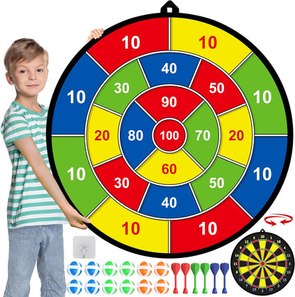 PlayTarget dubbelzijdig dartbord voor kinderen