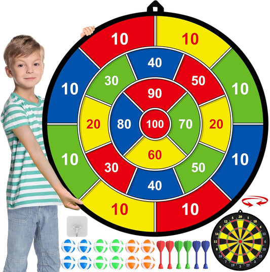 PlayTarget dubbelzijdig dartbord voor kinderen