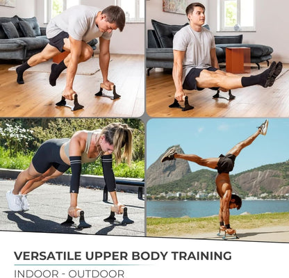 POWERGRIP ergonomische houten parallettes