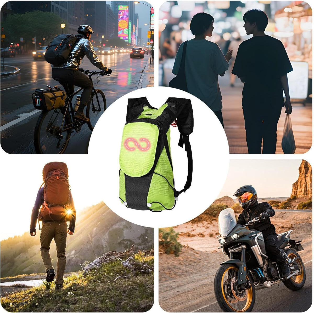 Lumaro LED motorfietsrugzak