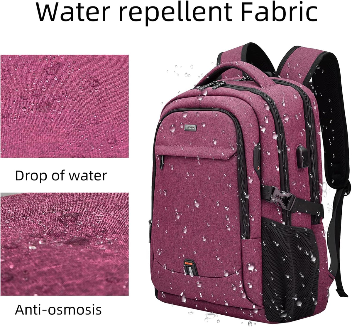 Waterdichte Reis Laptoprugzak met USB-poort