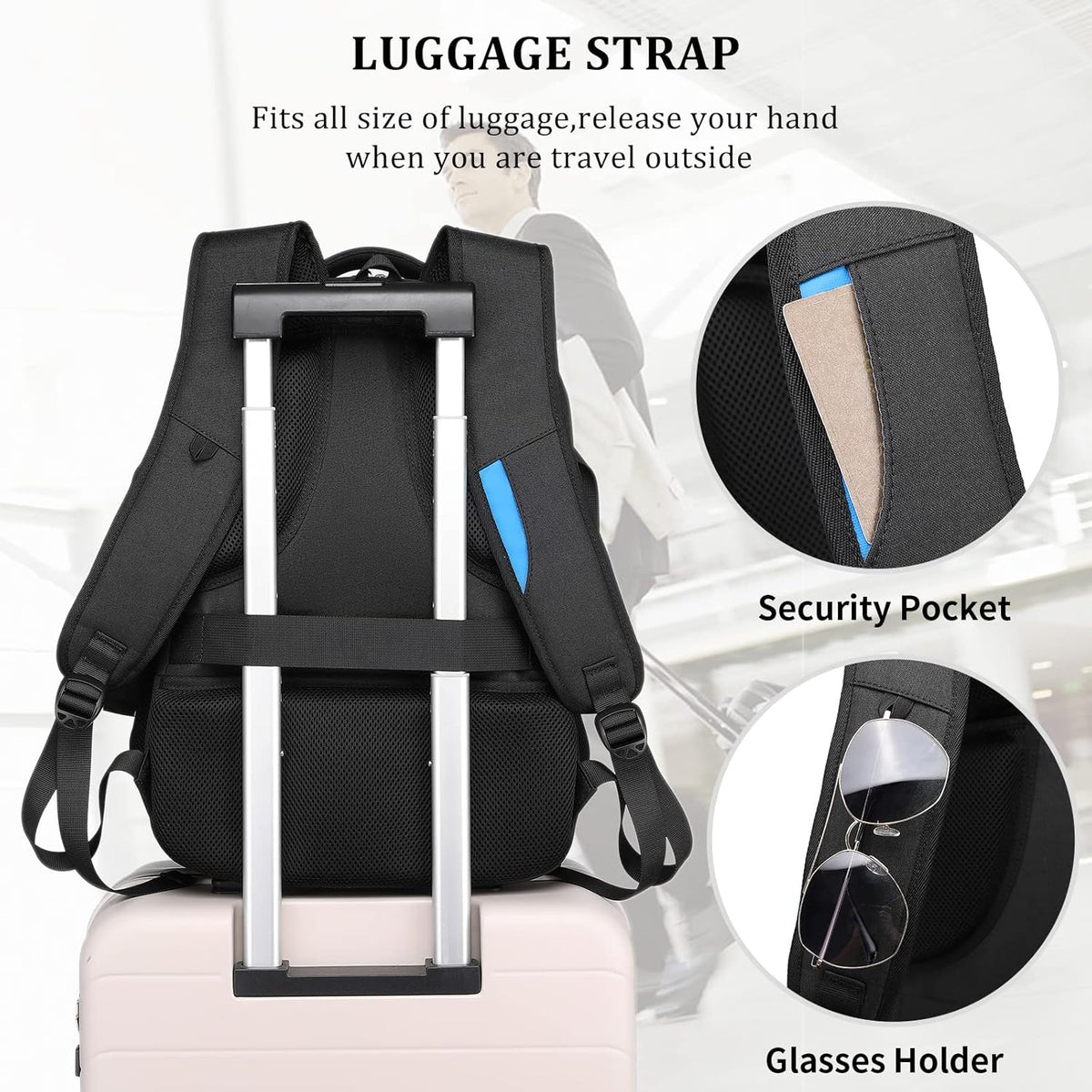 Waterdichte Reis Laptoprugzak met USB-poort