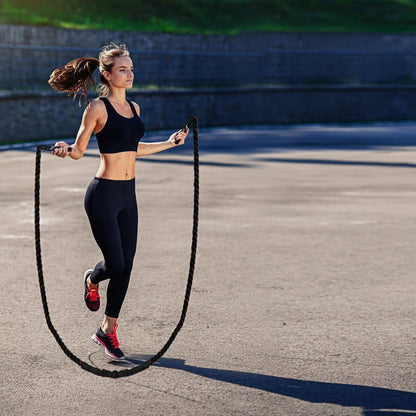Powerjump verstelbaar springtouw met gewicht