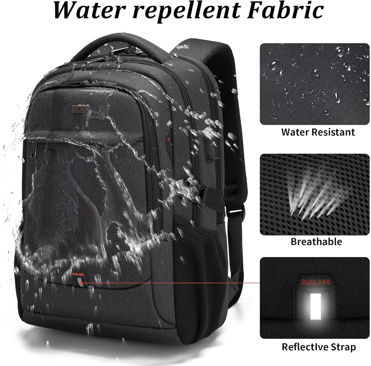 Waterdichte Reis Laptoprugzak met USB-poort