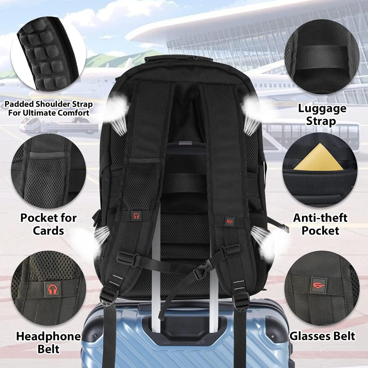 55L Reis laptop rugzak