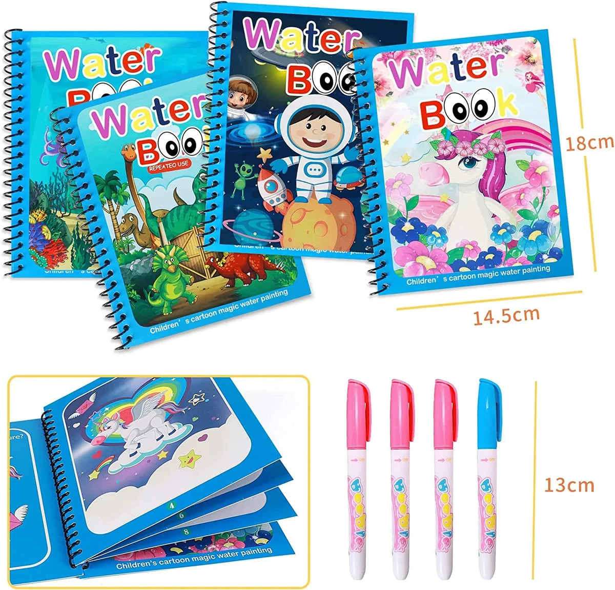Magic Water Book herbruikbaar waterkleurboek
