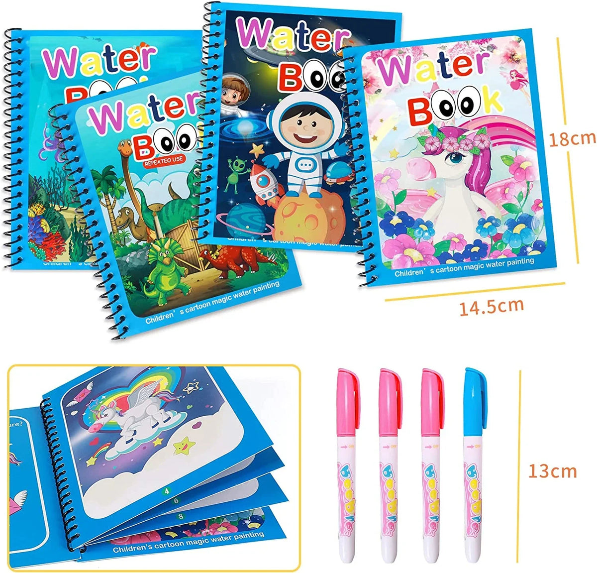 Magic Water Book herbruikbaar waterkleurboek