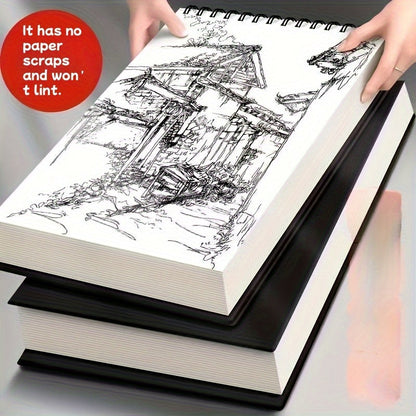 Zwarte spiraal schetsboekenset