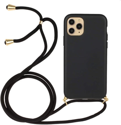 iPhone 11 Pro Max Crossbody TPU Hoesje Zwart