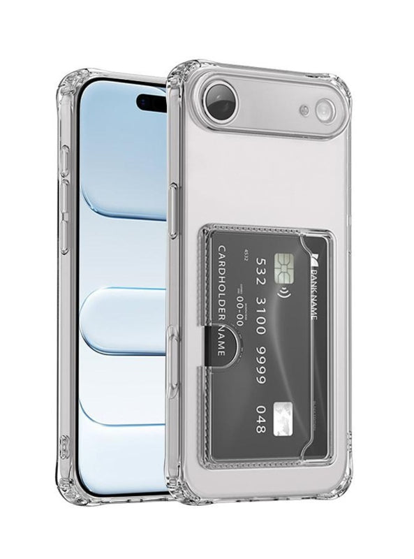 iPhone Air transparant TPU hoesje met pasjeshouder