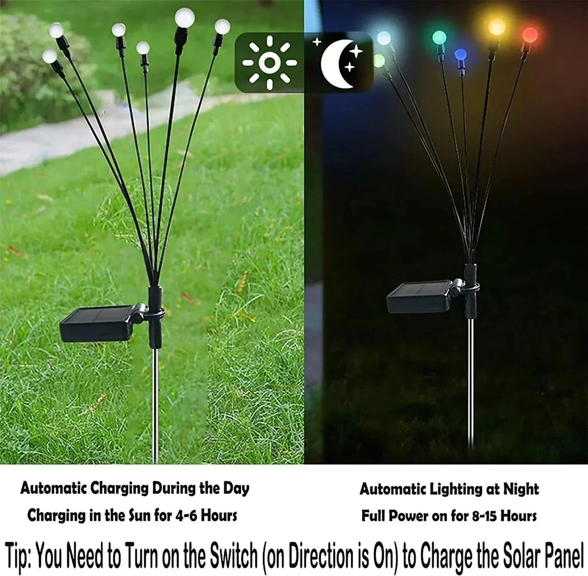GardenLamp zonne-energie tuinverlichting met glimwormjeseffect