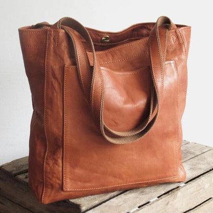 Luxe leren tote dames schoudertas