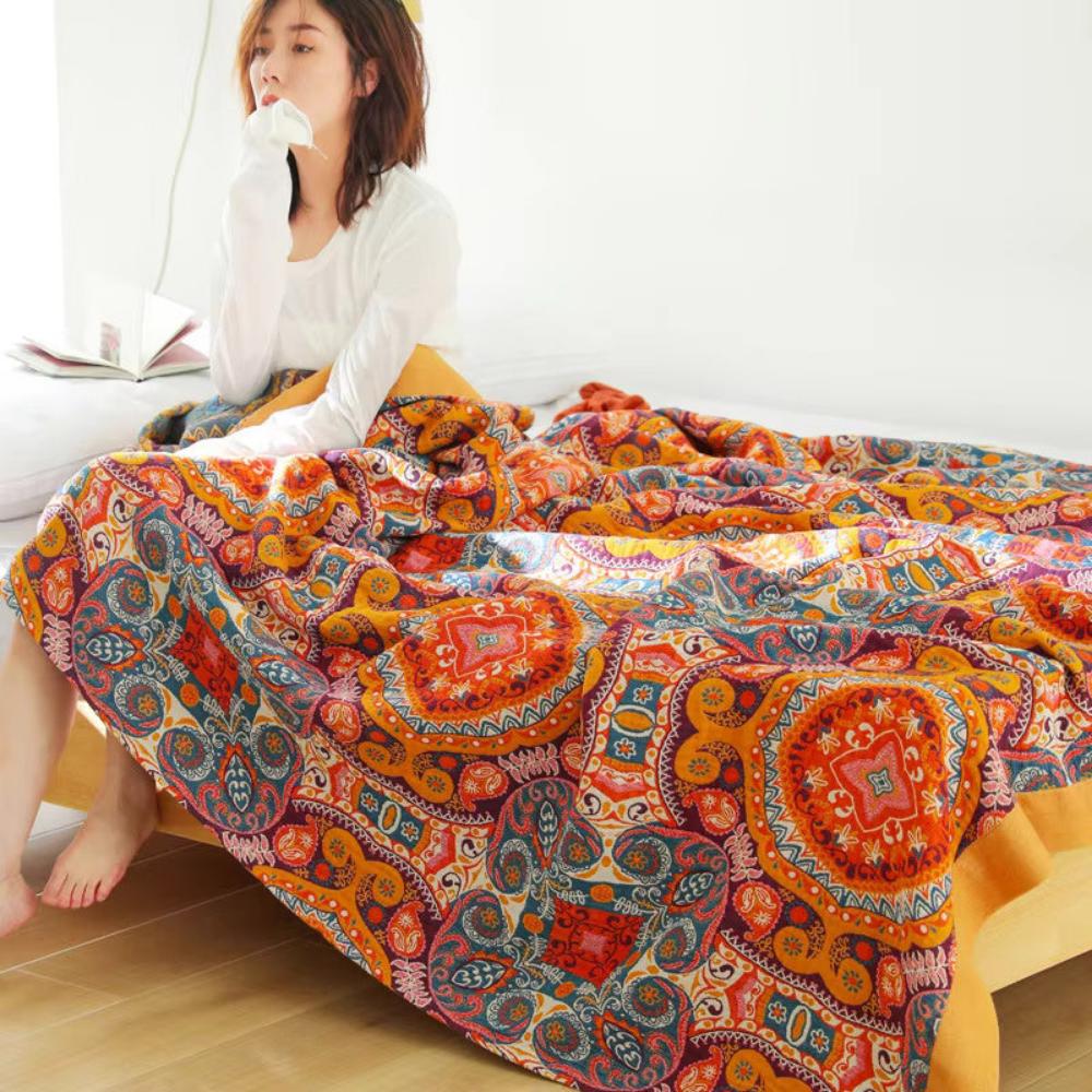 Verkoelende Zomerdeken Met Boho Patroon
