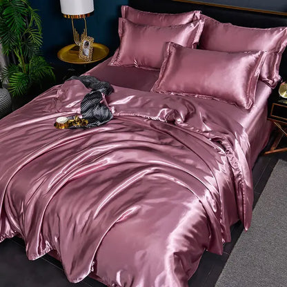 SilkSerenity luxe satijnen dekbedovertrek