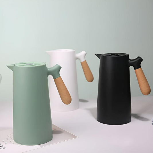Odior geïsoleerde karaf met houten handvat