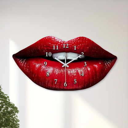 Constantplanet stille rode lippen wandklok