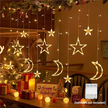 LumiGlow LED sterren- en maan lichtslinger