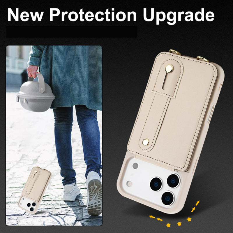 iPhone 17 Pro hoesje met pasjeshouder en draagkoord