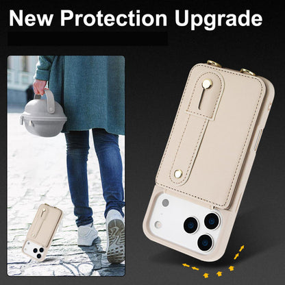iPhone 17 Pro hoesje met pasjeshouder en draagkoord