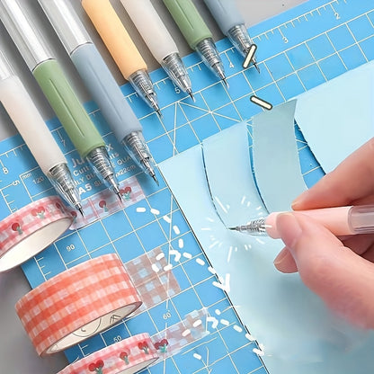 Precisie hobbymespen met drukknop 4-pack