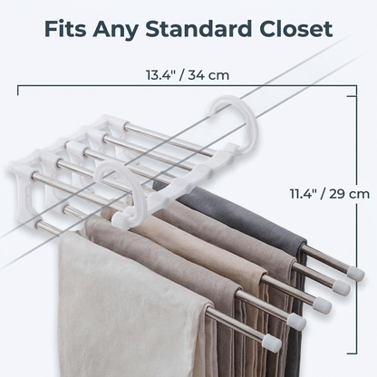 SmartCloset ruimtebesparende 5-laags broekhanger