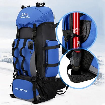 Gopack waterdichte kampeer- en wandelrugzak 90L