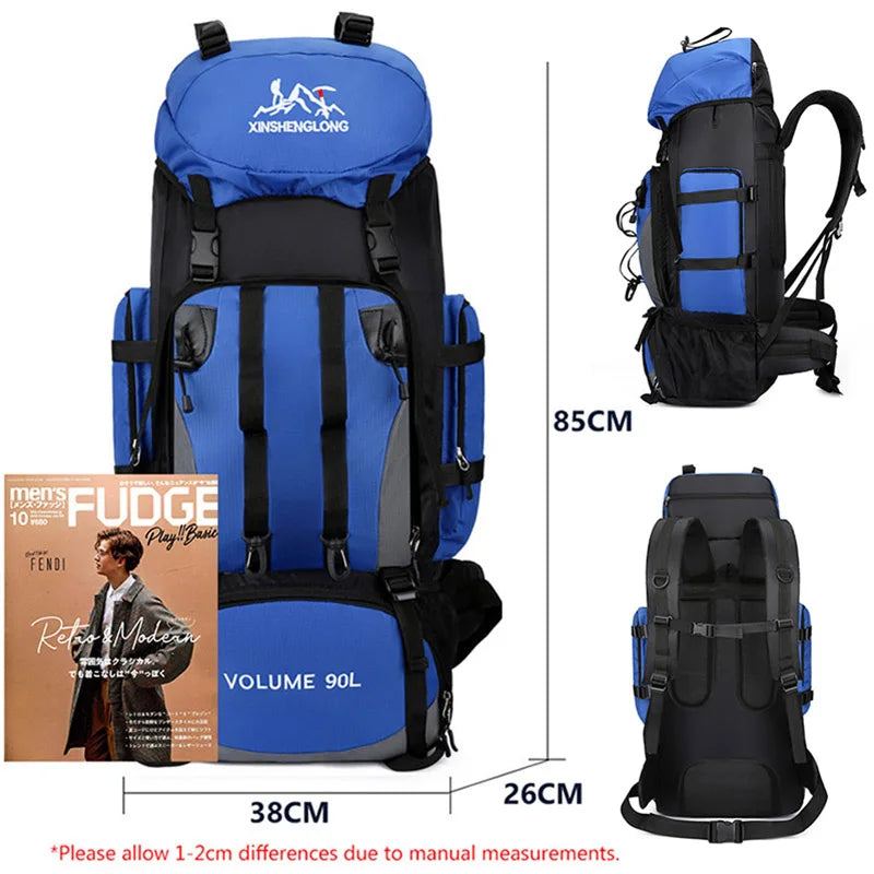 Gopack waterdichte kampeer- en wandelrugzak 90L