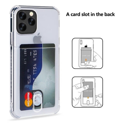 iPhone 12 Pro Max Transparant TPU Hoesje Met Pasjeshouder
