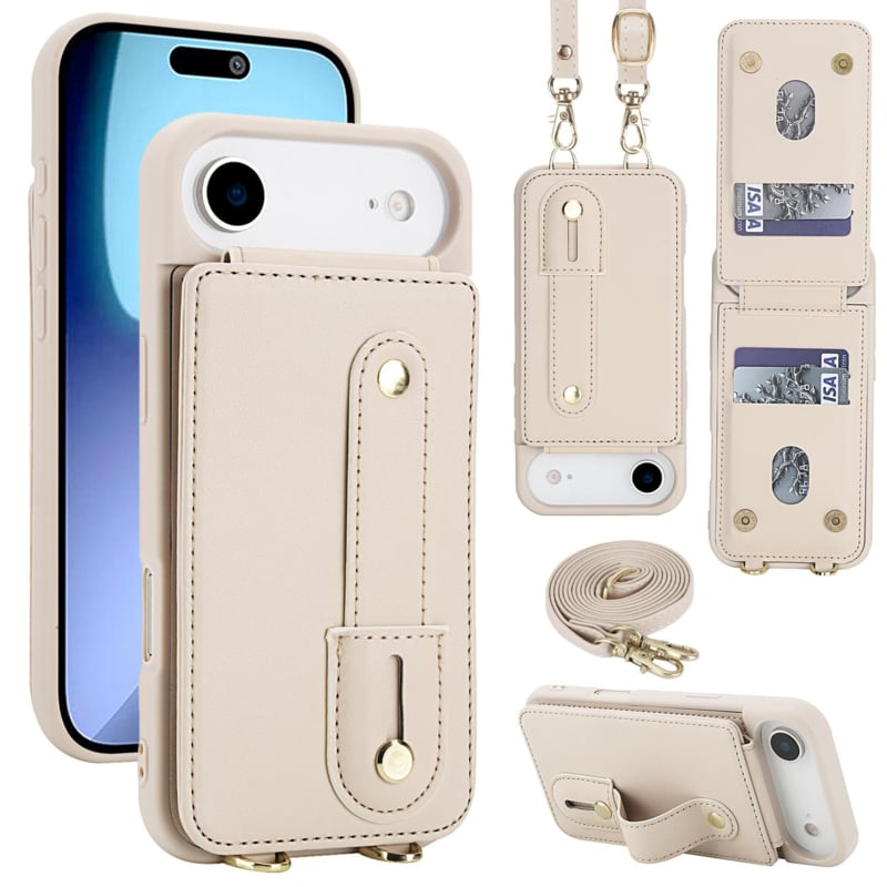 iPhone Air hoesje met pasjeshouder en draagkoord