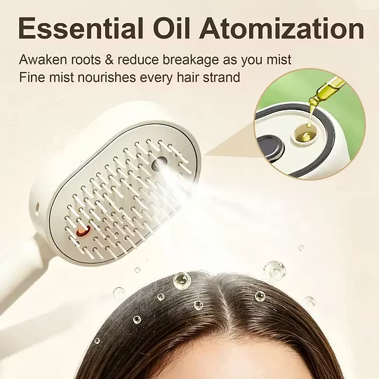 SilkHair™ elektrische massageborstel met sprayfunctie