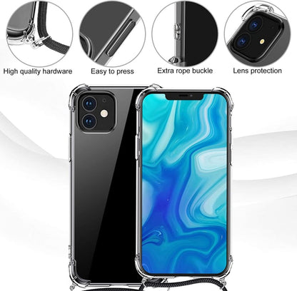 iPhone 12 Mini Transparant TPU Crossbody Hoesje