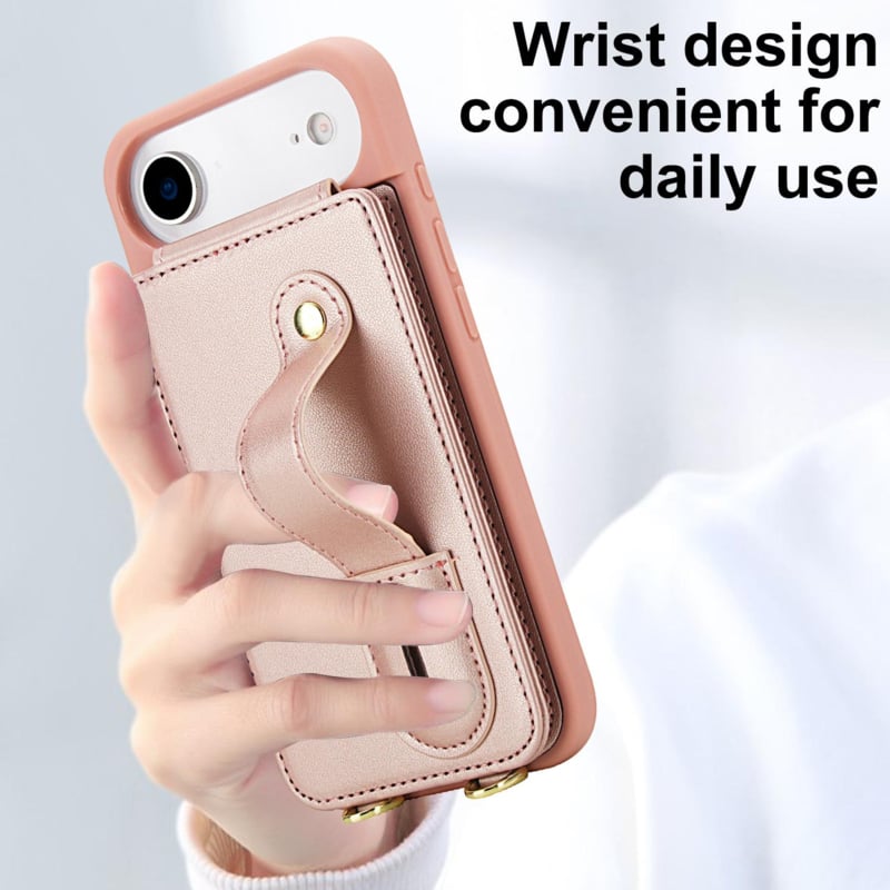 iPhone Air hoesje met pasjeshouder en draagkoord