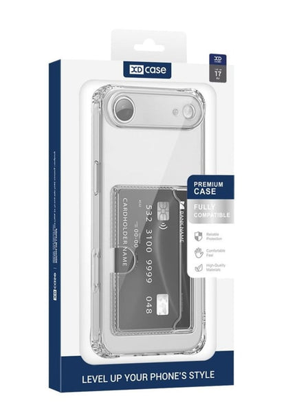 iPhone Air transparant TPU hoesje met pasjeshouder