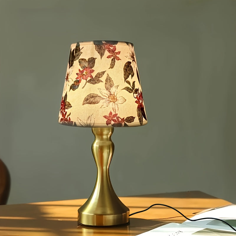 Retro stoffen LED tafellamp