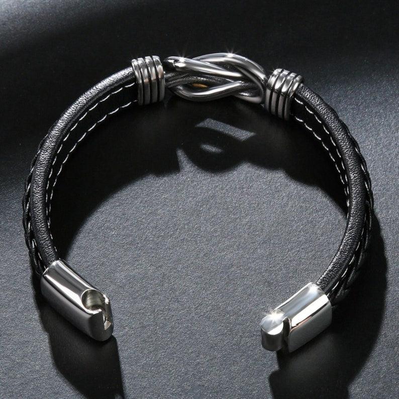 SonTouch herenarmband van gevlochten leer