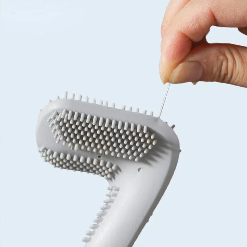 Silicone toiletborstel met wandhouder