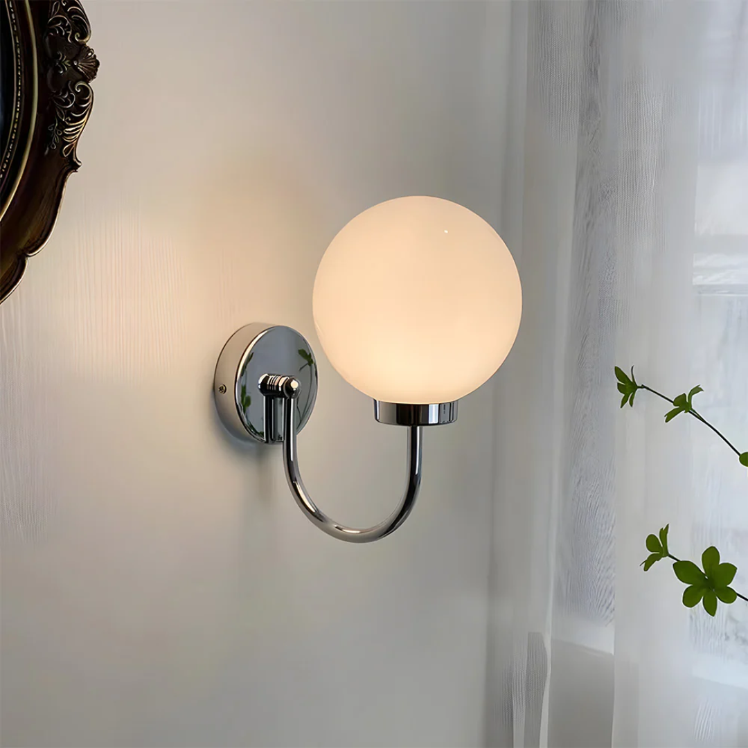 Licinia vintage wandlamp met glazen bol